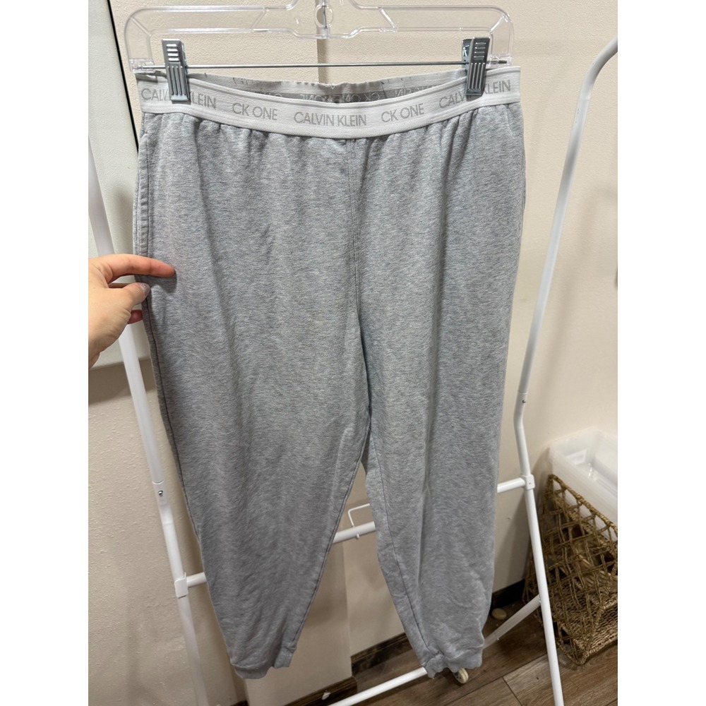 Calvin Klein Grey Logo Cozy core Comfy core Athleisure Joggers Size Medium
